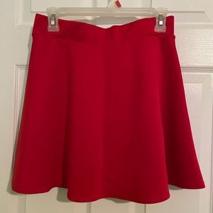Bright Red Skater Skirt
